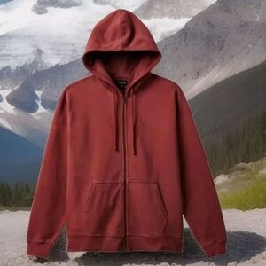 Brixton Reserve Jacket Sweatshirt Hoodie Men M Zip Island Berry Vintage Wash New